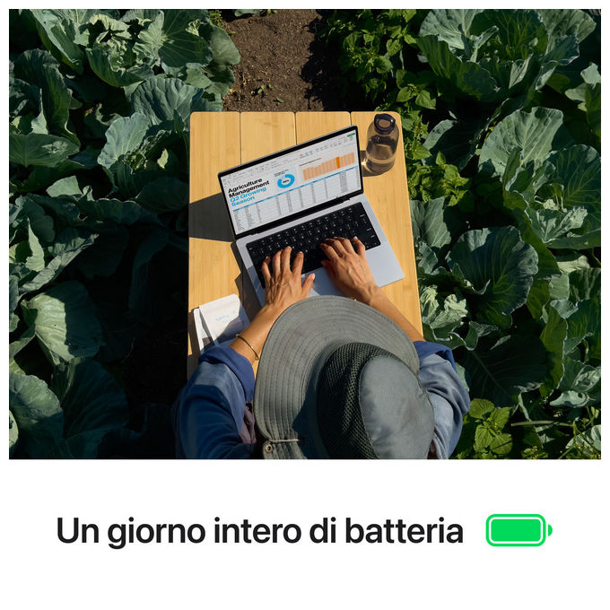 Apple macbook pro 14 pollici m4 16gb ram 1tb ssd argento computer portatile
