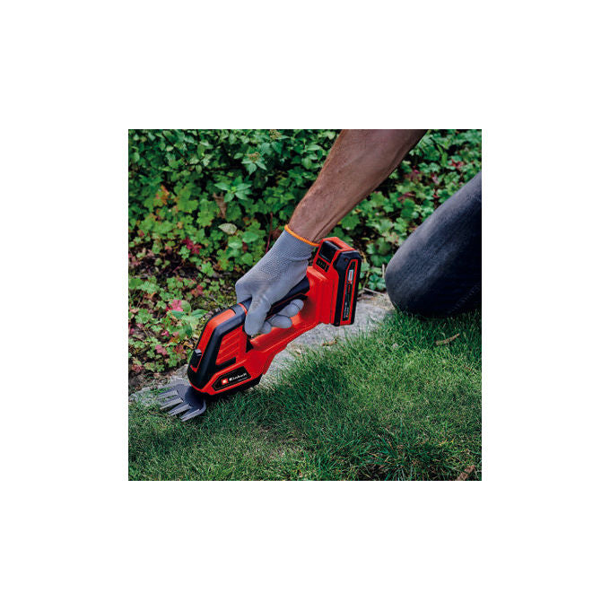 Einhell GE-CG 18-100 Power X-Change Cesoia per Erba e Cespugli a Batteria 18V lama erba 100mm lama siepi 200mm Solo colore Nero