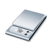 Beurer KS22 Bilancia da Cucina Digitale Acciaio Inox Portata 3 Kg Precisione 1g Display LCD colore Argento