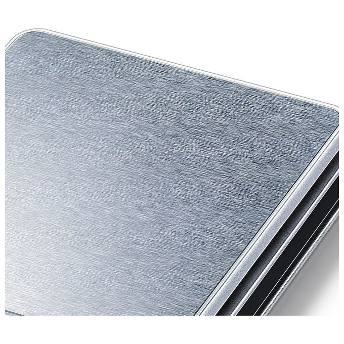 Beurer KS22 Bilancia da Cucina Digitale Acciaio Inox Portata 3 Kg Precisione 1g Display LCD colore Argento