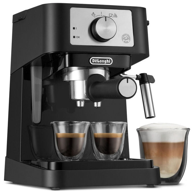 DeLonghi stilosa ec260bk macchina caffe' espresso manuale 1100w 1l nero acciaio inox
