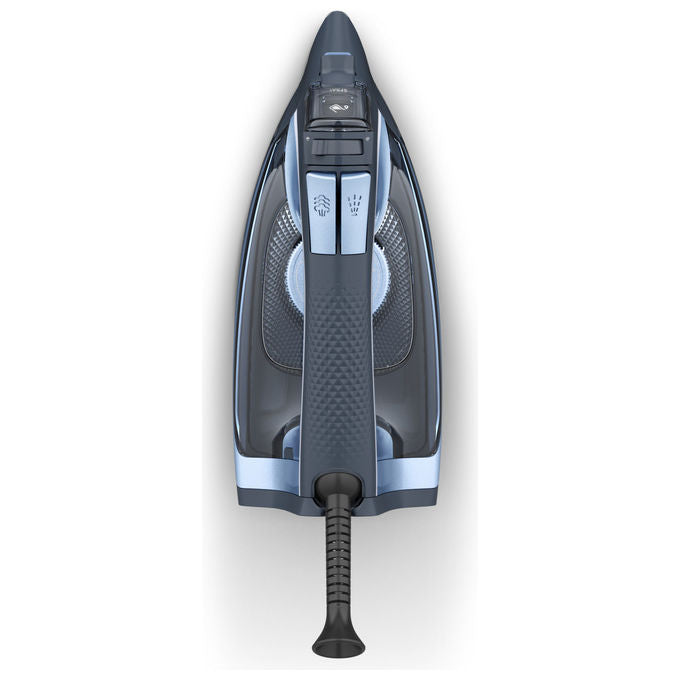 Rowenta DW4320D1 Express Steam Ferro da Stiro a Vapore 2500 W Piastra Microsteam 300 Laser 160 g-min Vapore Verticale colore Blu