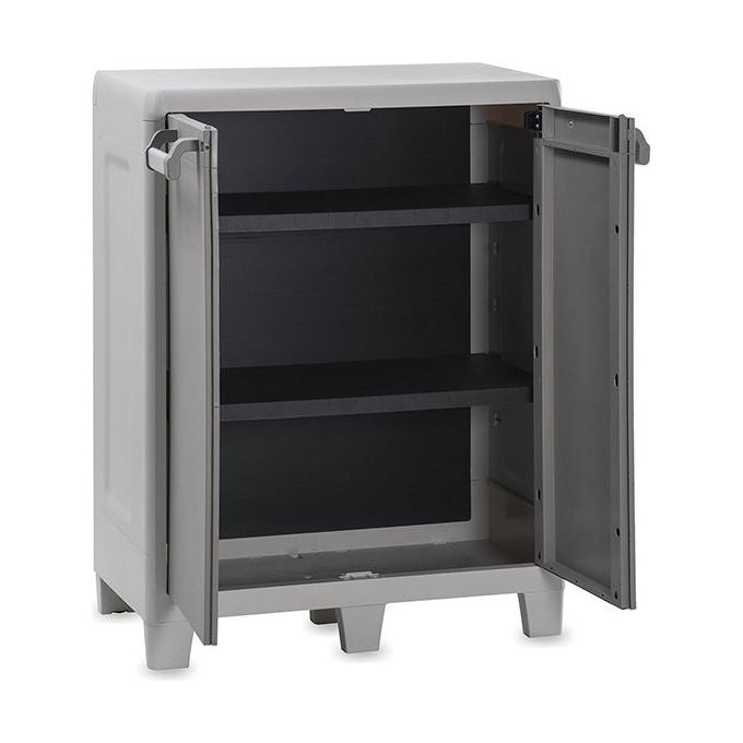 Toomax armadio basso urban xl esterno resina grigio tortora 78x49x101 cm 2 ripiani