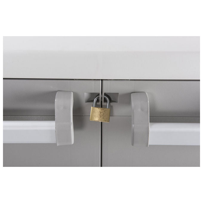 Toomax armadio basso urban xl esterno resina grigio tortora 78x49x101 cm 2 ripiani