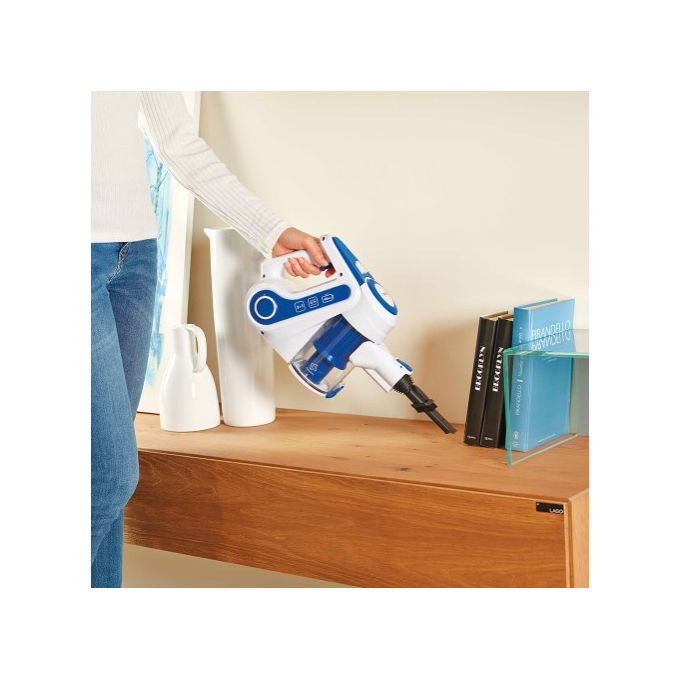 Polti forzaspira slim sr90b plus scopa elettrica ricaricabile senza fili blu e Bianco