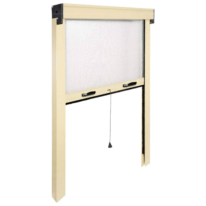 Zanzariera avvolgibile verticale per finestra irs bianca alluminio 80x170 cm riducibile