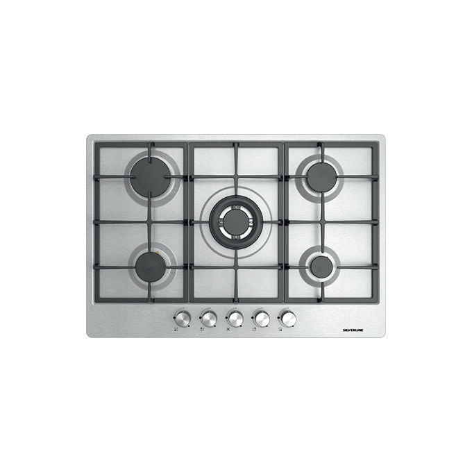 Silverline piano cottura a gas 5 fornelli da incasso 75 cm acciaio inox as5444x01