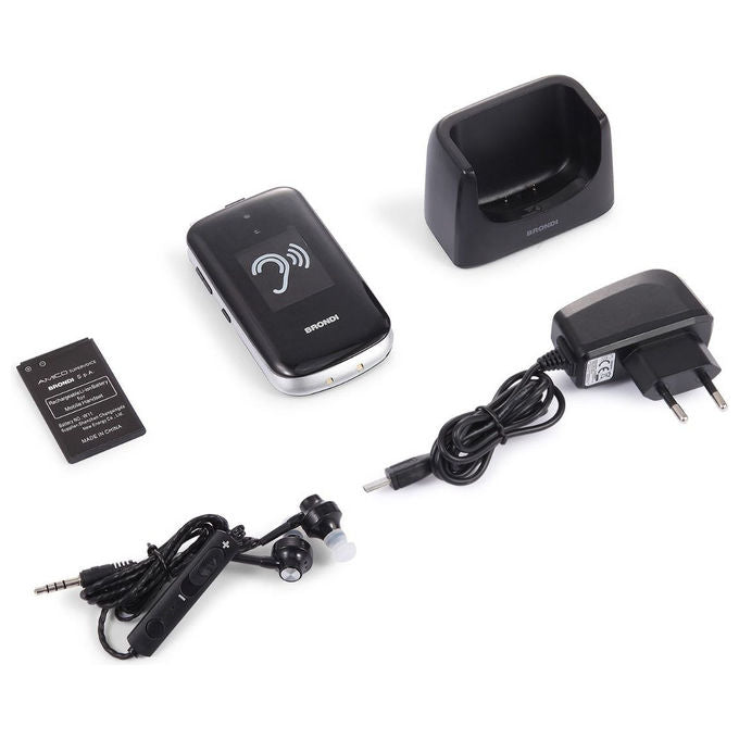 Brondi 10277090 Amico SuperVoice Telefono Cellulare Senior Dual SIM Tasto SOS Amplificazione Vocale Tasti Grandi colore Nero