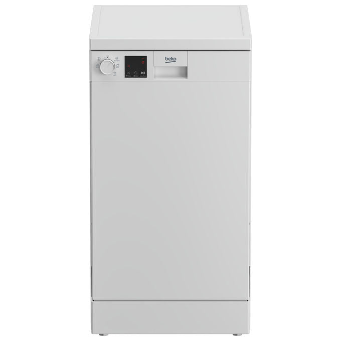 Beko DVS05024W Lavastoviglie Slim Libera Installazione 10 coperti Classe E 49 dB 5 programmi (85x45x60 cm) colore Bianco