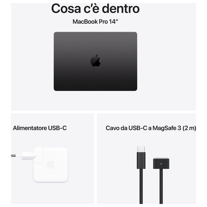 Apple macbook pro 14 m4 16gb ram 1tb ssd nero siderale computer portatile