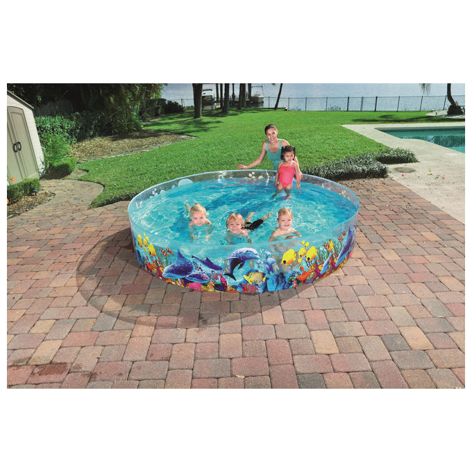 Bestway piscina gonfiabile rotonda per bambini 1612 l multicolore 3 anni 55031