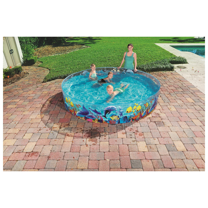 Bestway piscina gonfiabile rotonda per bambini 1612 l multicolore 3 anni 55031
