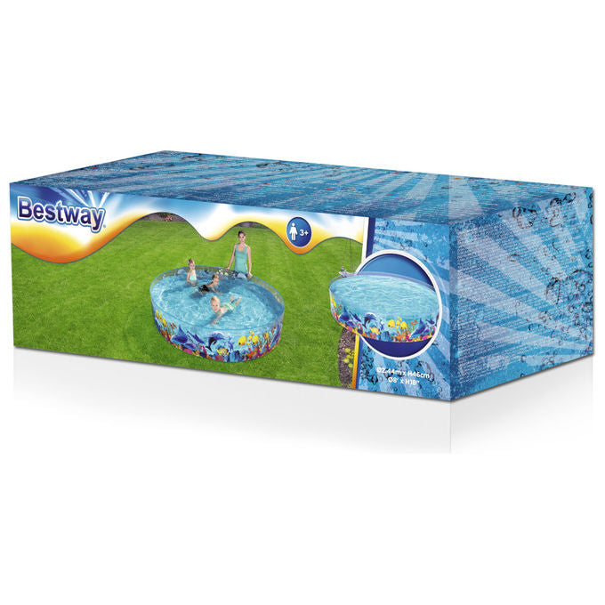 Bestway piscina gonfiabile rotonda per bambini 1612 l multicolore 3 anni 55031