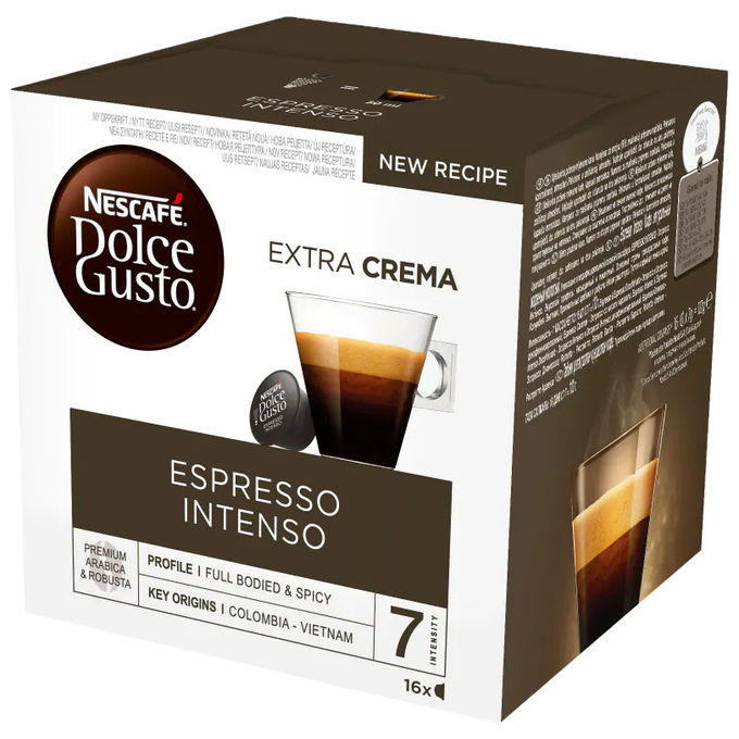 Nescafe dolce gusto espresso intenso capsule caffe intensita 7 compatibili 16 pezzi