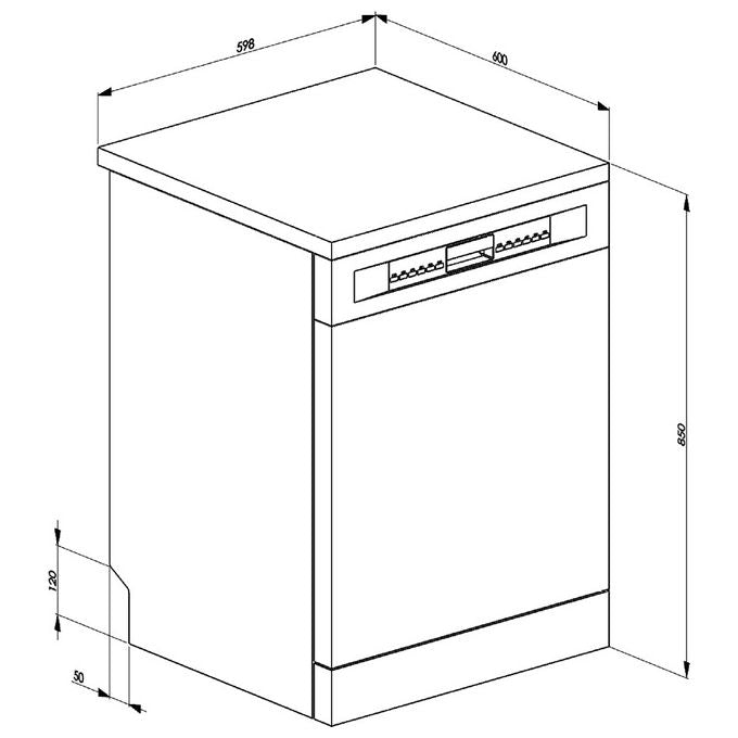 Smeg LVS292DN Lavastoviglie Libera Installazione 13 coperti Classe D 49 dB 5 programmi Inverter (85x60x60 cm) colore Nero