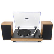 Majestic 110554 WD TT 54 Giradischi Vintage 33 45 Giri Bluetooth 5.4 USB 30W Altoparlanti Esterni RCA colore Nero Legno