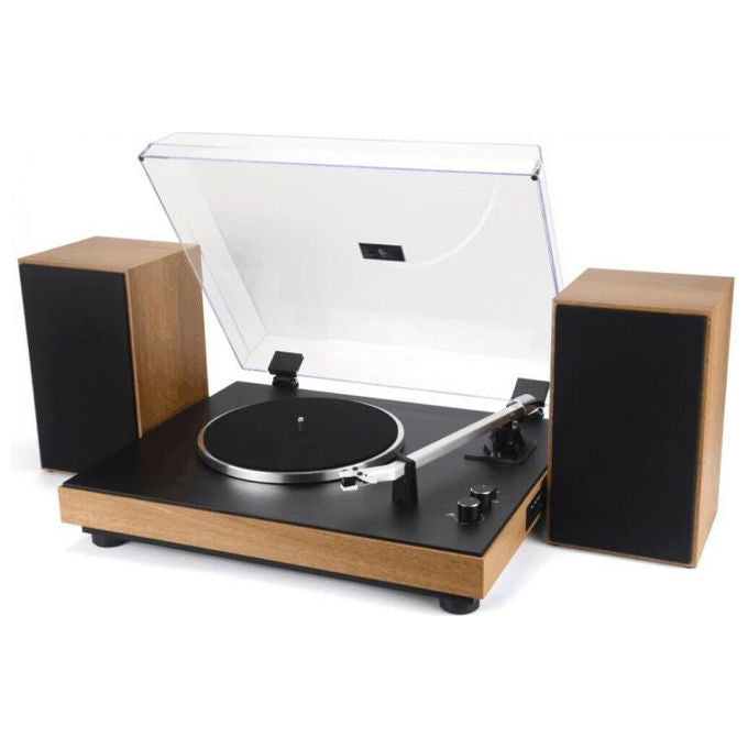 Majestic 110554 WD TT 54 Giradischi Vintage 33 45 Giri Bluetooth 5.4 USB 30W Altoparlanti Esterni RCA colore Nero Legno