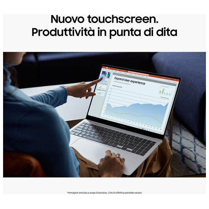 Samsung NP940XGK-KG2IT Galaxy Book4 Pro Notebook 14'' Intel Core Ultra 5 125H 16GB RAM 512GB SSD AMOLED Touch Windows 11 Home colore Grigio