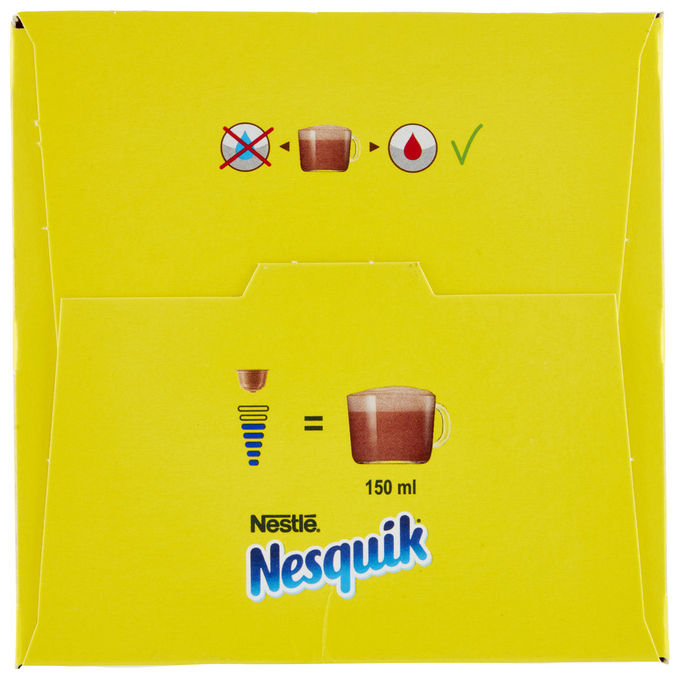 Nescafe capsule nesquik cioccolato al latte senza glutine per dolce gusto 16 pezzi 256g