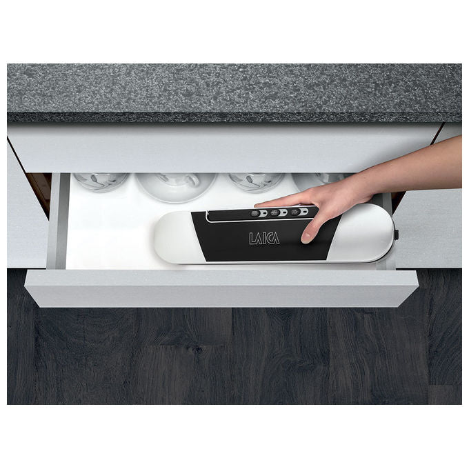 Laica macchina per sottovuoto vt3205 solo sigillatura 600 mbar nero e argento