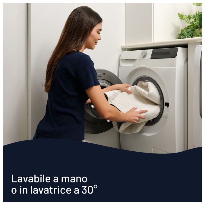 Imetec 16728 Scaldasonno Adapto Maxi Coprimaterasso Singolo 195x90 cm 150W 6 Temperature Basso Consumo Tessuto Anallergico colore Bianco