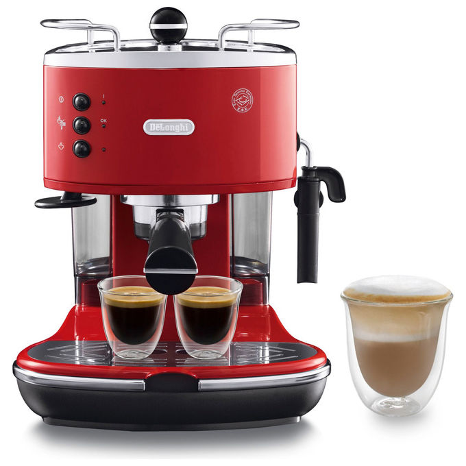 DeLonghi macchina espresso manuale icona classic eco311r rossa 15 bar 14 l 1100w