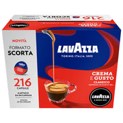 Lavazza capsule caffe' crema e gusto a modo mio 216 pezzi intensita' 12 13 espresso