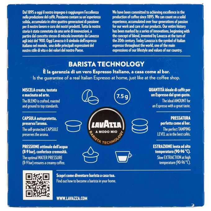 Lavazza capsule caffe' crema e gusto a modo mio 216 pezzi intensita' 12 13 espresso