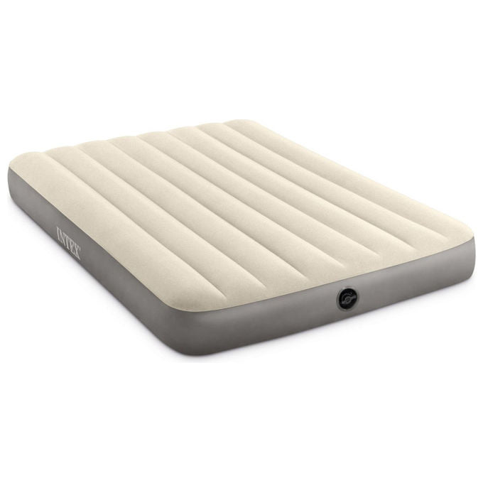 Intex materasso gonfiabile doppio 191x137x25cm fiber tech interno esterno crema 64102