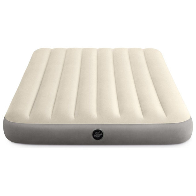 Intex materasso gonfiabile doppio 191x137x25cm fiber tech interno esterno crema 64102