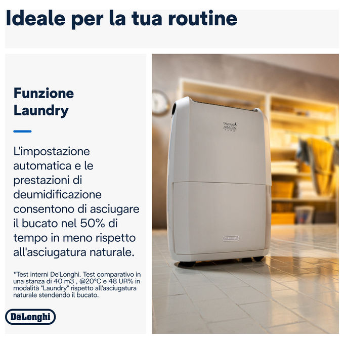 Delonghi deumidificatore ddsx225 25l 24h filtro bio silver funzione laundry antigelo