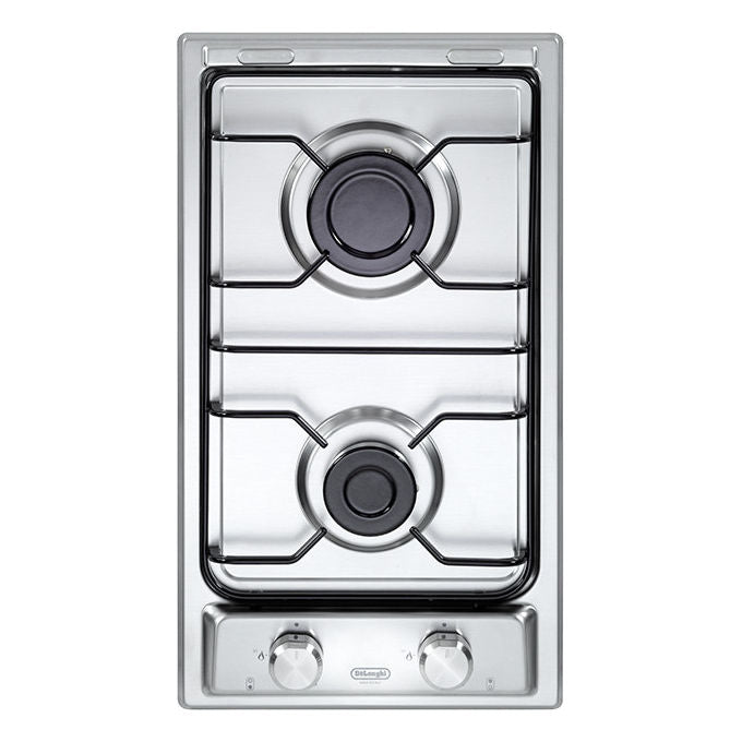 De longhi piano cottura a gas 2 fornelli 30 cm da incasso acciaio inox domino