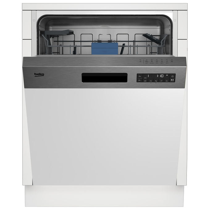 Beko BDSN26430X b300 Lavastoviglie a scomparsa parziale 14 coperti Classe D 45 dB SelfDry (82x60x57 cm) colore Inox