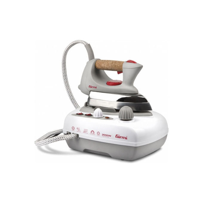 Girmi ST0300 Ferro da Stiro con Caldaia 2000W Serbatoio 700 cc Pressione 2,5-3 bar Piastra Alluminio Impugnatura Sughero