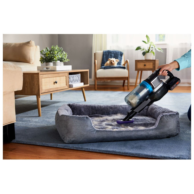 Black and Decker BHFEB520D1 PowerSeries Extreme Aspirapolvere a bastone 2 in 1 senza filo 20V 56 min autonomia ciclonico senza sacchetto colore Nero