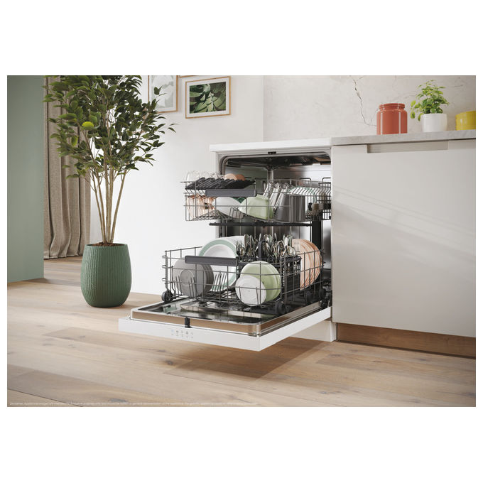 Candy CF 4E7L0W Rapido Lavastoviglie Libera Installazione 14 coperti Classe E 47 dB Wi-Fi Bluetooth (85x60x60 cm) colore Bianco