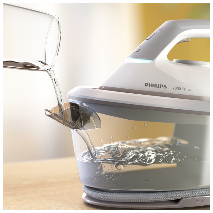 Philips PSG2000-80 Serie 2000 Ferro da stiro con caldaia 2400W 1.4L 6 bar Piastra in Ceramica colore Grigio Bianco