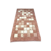 Quarzo Bianco set asciugamani tappeto bagno rosa mosaico modello 13647 sintetico