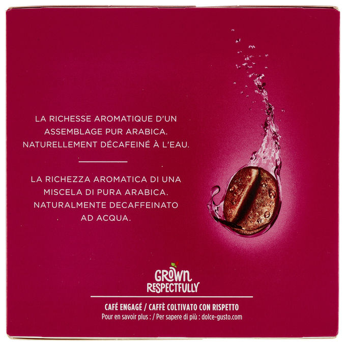 Nescafe Dolce Gusto capsule espresso decaffeinato 100% arabica intensita 5 16 pezzi