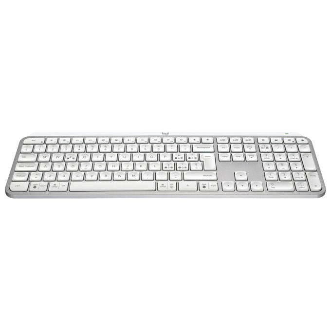 Logitech mx keys s tastiera wireless qwerty retroilluminata alluminio e bianco italiano