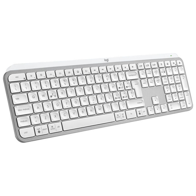 Logitech mx keys s tastiera wireless qwerty retroilluminata alluminio e bianco italiano