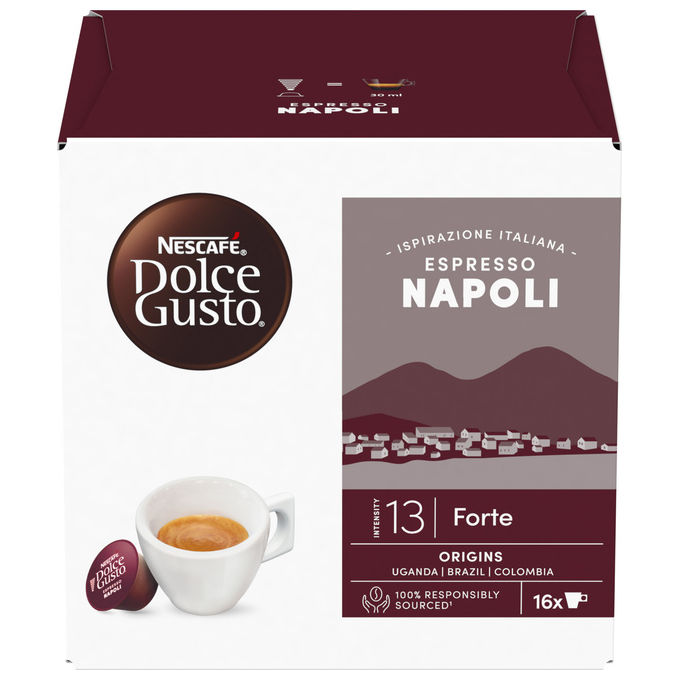 Nescafe Dolce Gusto capsule caffe Espresso Napoli intensita massima 16 pezzi