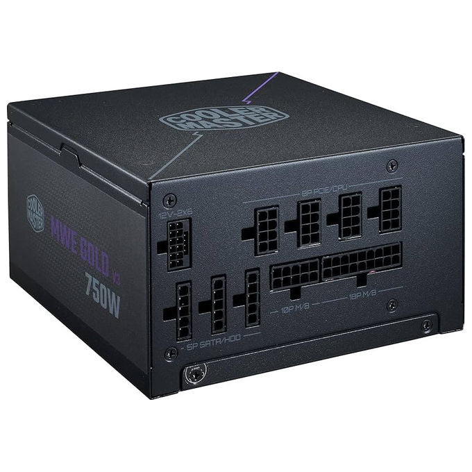 Cooler Master MPE-7506-ACAG-BEU MWE Gold V3 Alimentatore ATX 3.1 750W 80 Plus Gold Non Modulare ventola 120mm HDB colore Nero