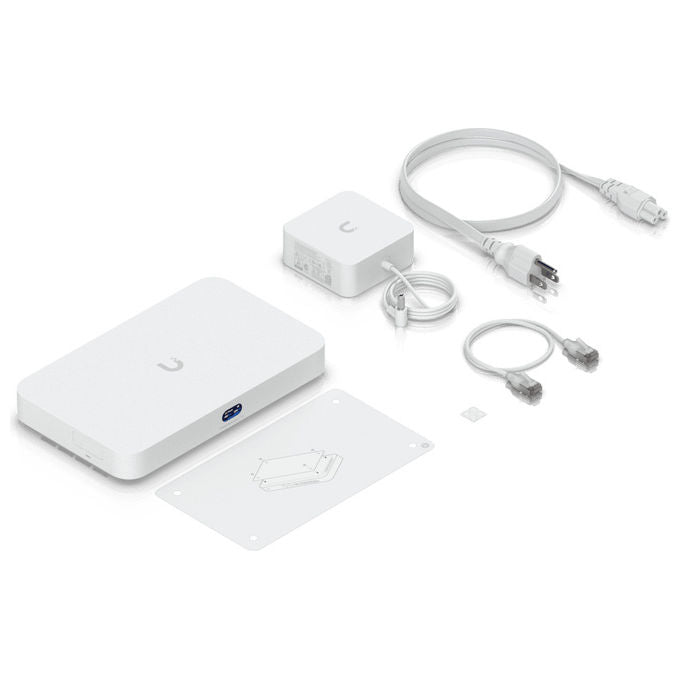 Ubiquiti UCG-FIBER UniFi Cloud Gateway Fiber Router 10G SFP+ 3 GB RAM 4 porte 2.5 Gbps PoE+ colore Bianco