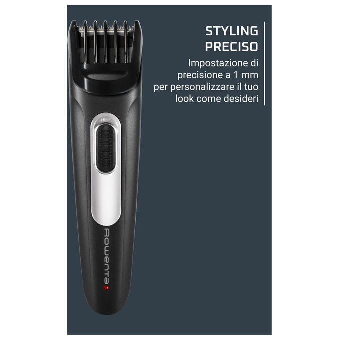 Rowenta Stylis TN2804 Tagliacapelli Professionale Nero Argento
