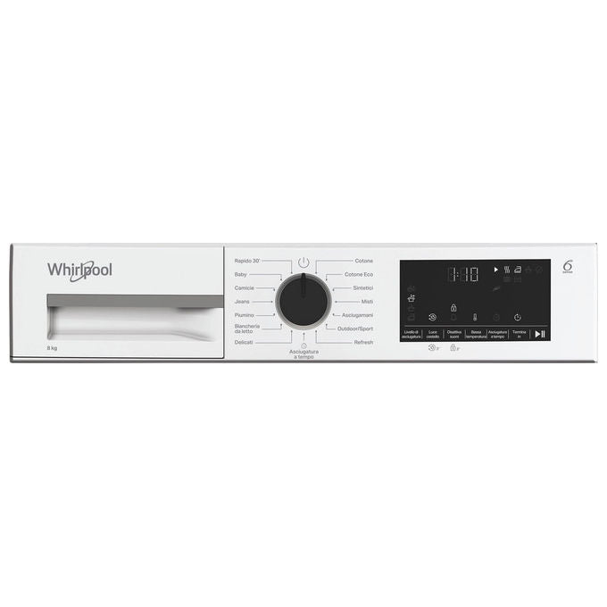 Whirlpool C WD 83M WBS IT Asciugatrice Pompa di Calore 8 Kg Classe D 6TH SENSE 64 dB (85x60x55 cm) colore Bianco