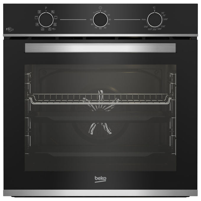 Beko BBIMA13100X b100 Forno da incasso Elettrico 72 L Classe A AirFry 8 Funzioni Wi-Fi HomeWhiz (59,5x59,5x56,7 cm) colore Nero