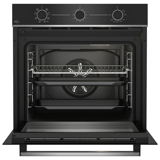 Beko BBIMA13100X b100 Forno da incasso Elettrico 72 L Classe A AirFry 8 Funzioni Wi-Fi HomeWhiz (59,5x59,5x56,7 cm) colore Nero
