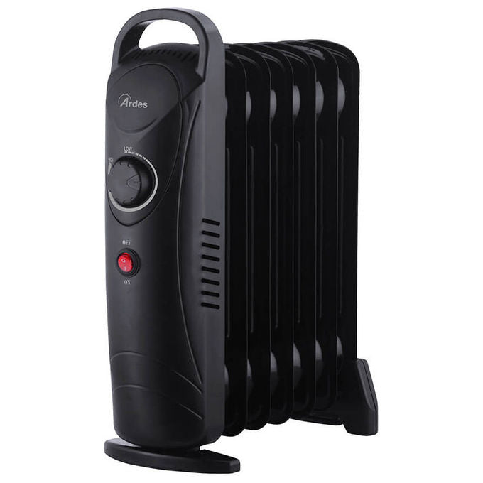 Ardes AR4R07M2 Oilo Mini2 Radiatore ad Olio 7 elementi 800W termostato meccanico colore Nero