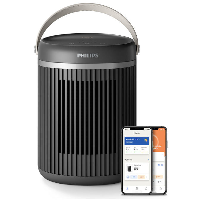 Philips CX3120-01 Serie 3000 Termoventilatore Ceramico 2000W EcoAI WiFi 24 dB oscillazione 45° colore Grigio Scuro